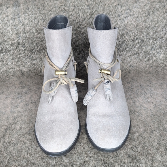 Sorel Farah Short Boot Suede Taupe Women's 7 - Picture 5 of 13